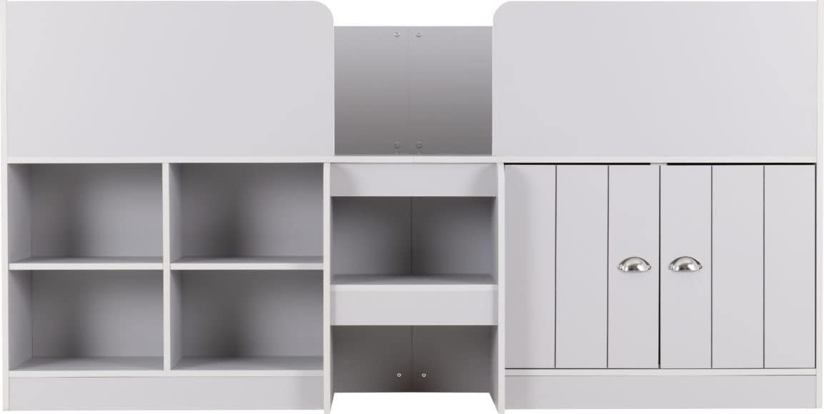 Bed With Storage 3ft Single Children Mid Sleeper Bed Frame In Dove Grey