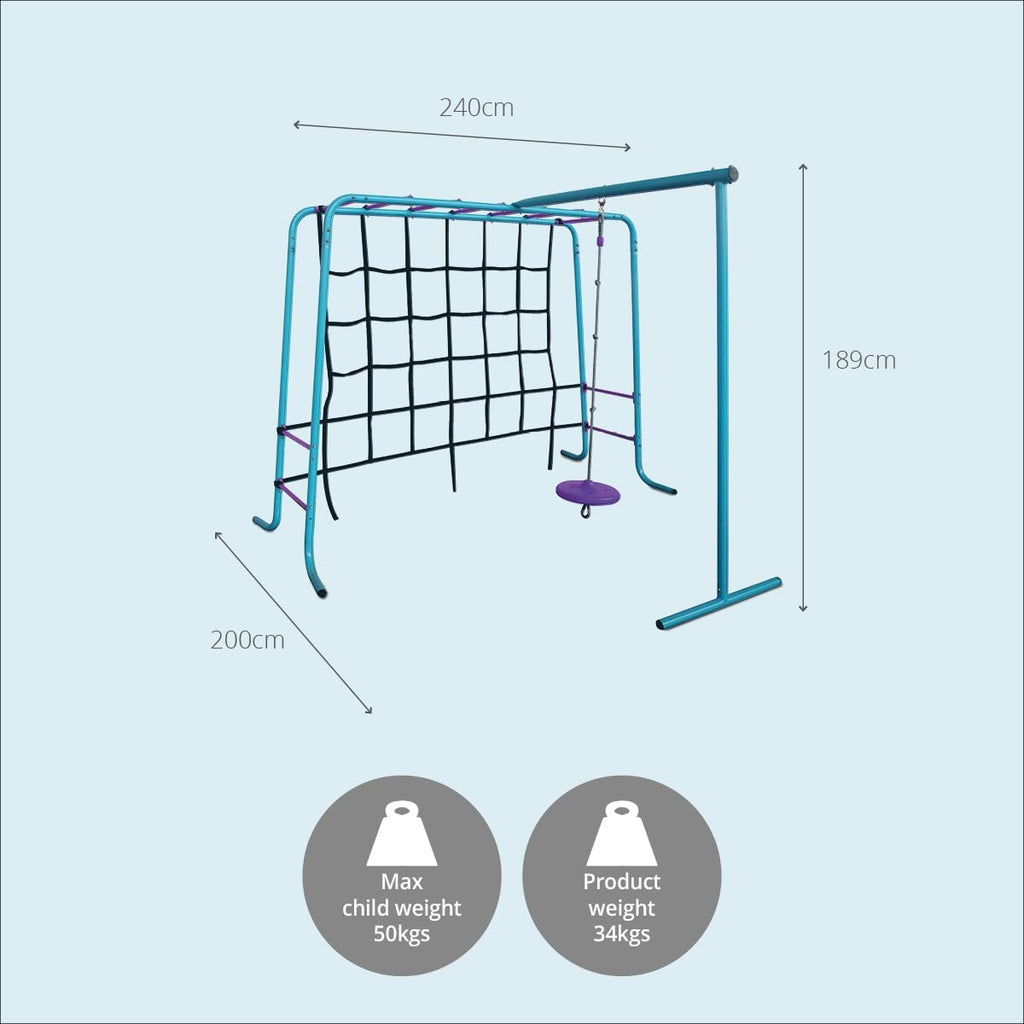 Outdoor Metal Climbing Frame with Monkey Bars