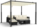 3x3m Metal Pergola with Retractable Roof