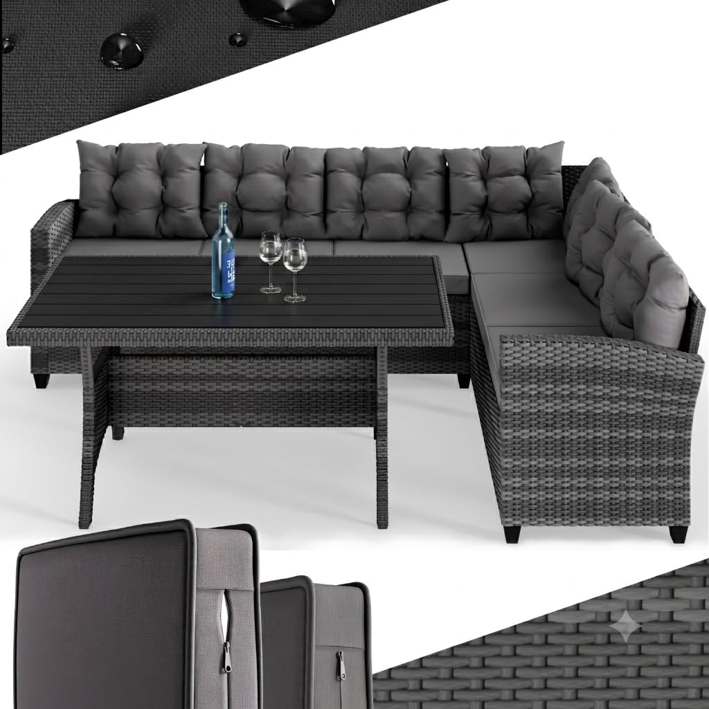Garden Corner Lounge Dining Table Set