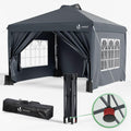 3m x 3m Pop Up Heavy Duty Gazebo with Sides