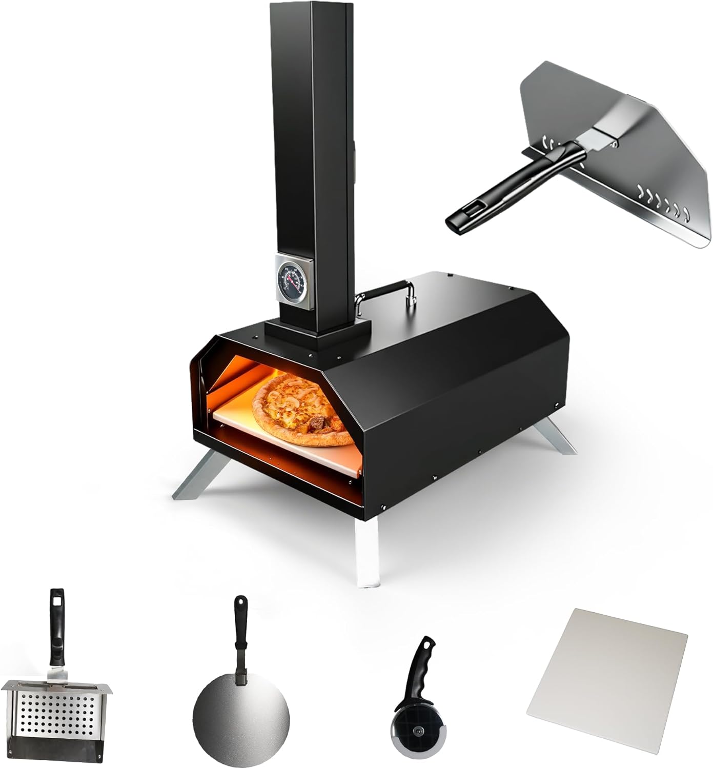 Outdoor Pizza Oven 30 CM Portable Wood Fired Pellets Pizza Ovens