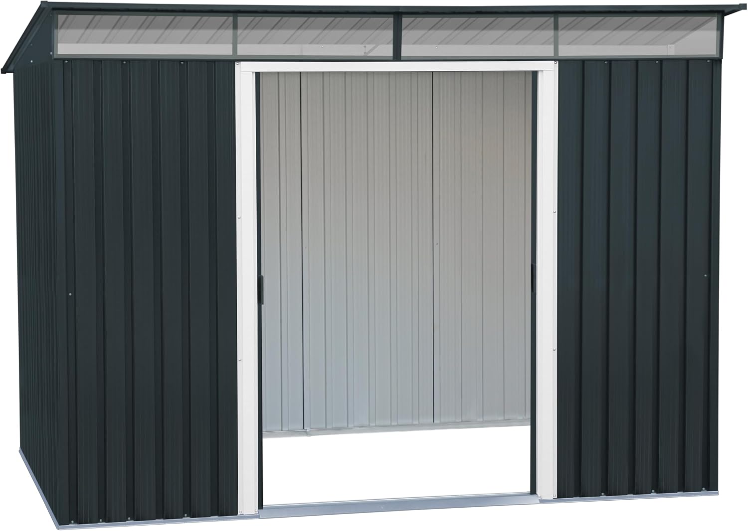 TOP Pent Roof Skylight 8 x 6 (4.86 m2) Metal Garden Shed
