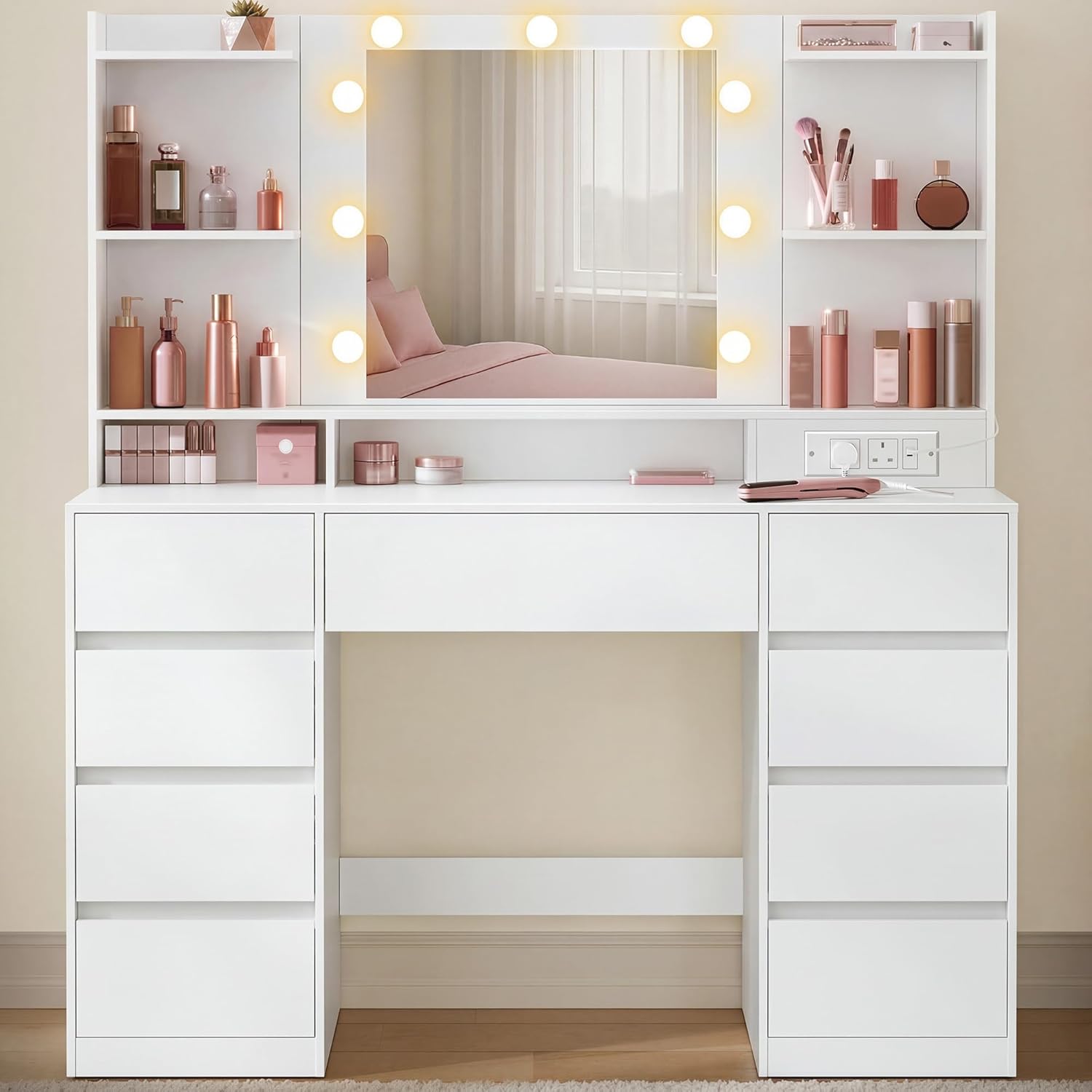 Dressing Table with LED Mirror