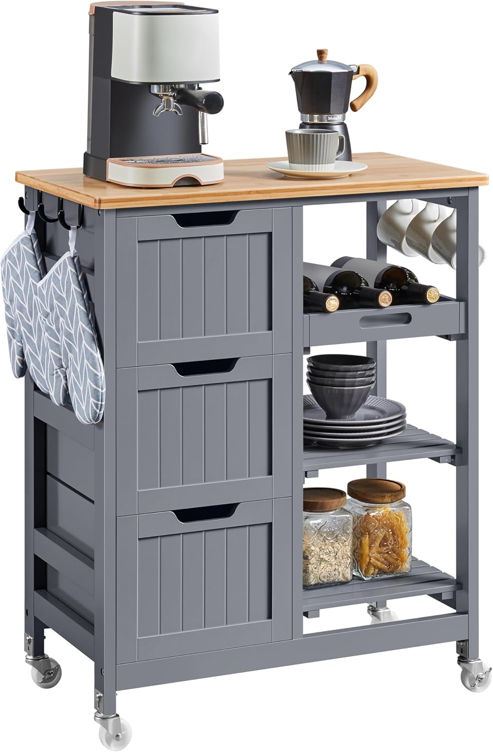 Kitchen Storage Trolley on Wheels