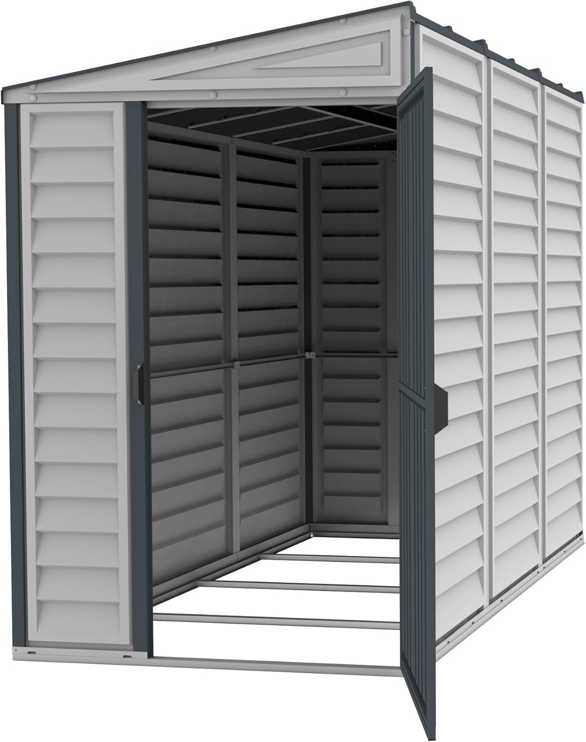 4 x 8 (2.95 m2) Plastic Garden Shed with Metal Foundation Kit