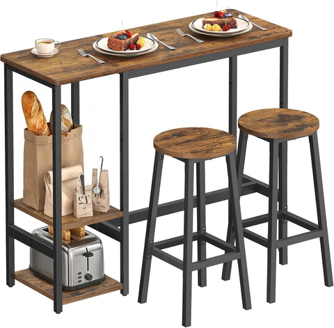 Table Set with 2 Stools