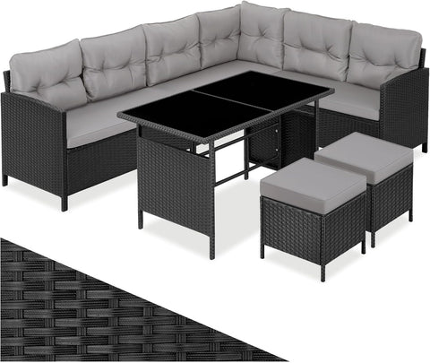 8-Seater Rattan Garden Furniture Set - Modular Garden Sofa