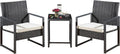 3 PCS Rattan Garden Furniture Set
