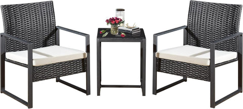 3 PCS Rattan Garden Furniture Set