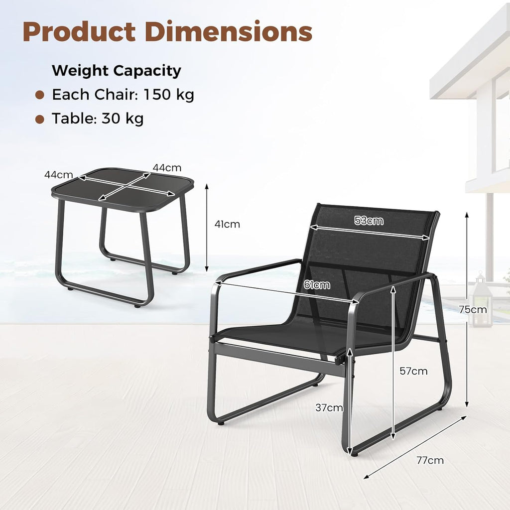 3-Piece Patio Bistro Set