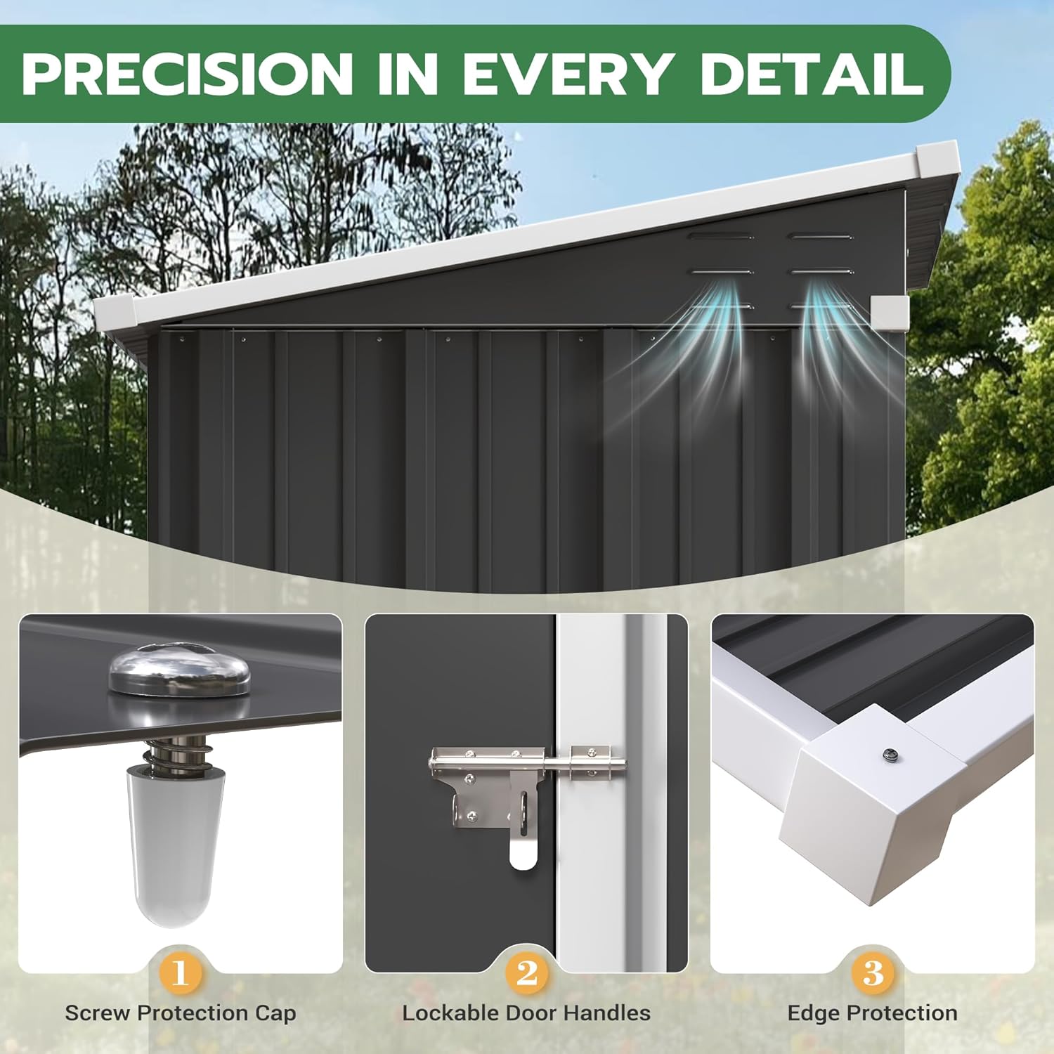 Metal Garden Storage Shed 5x3 ft