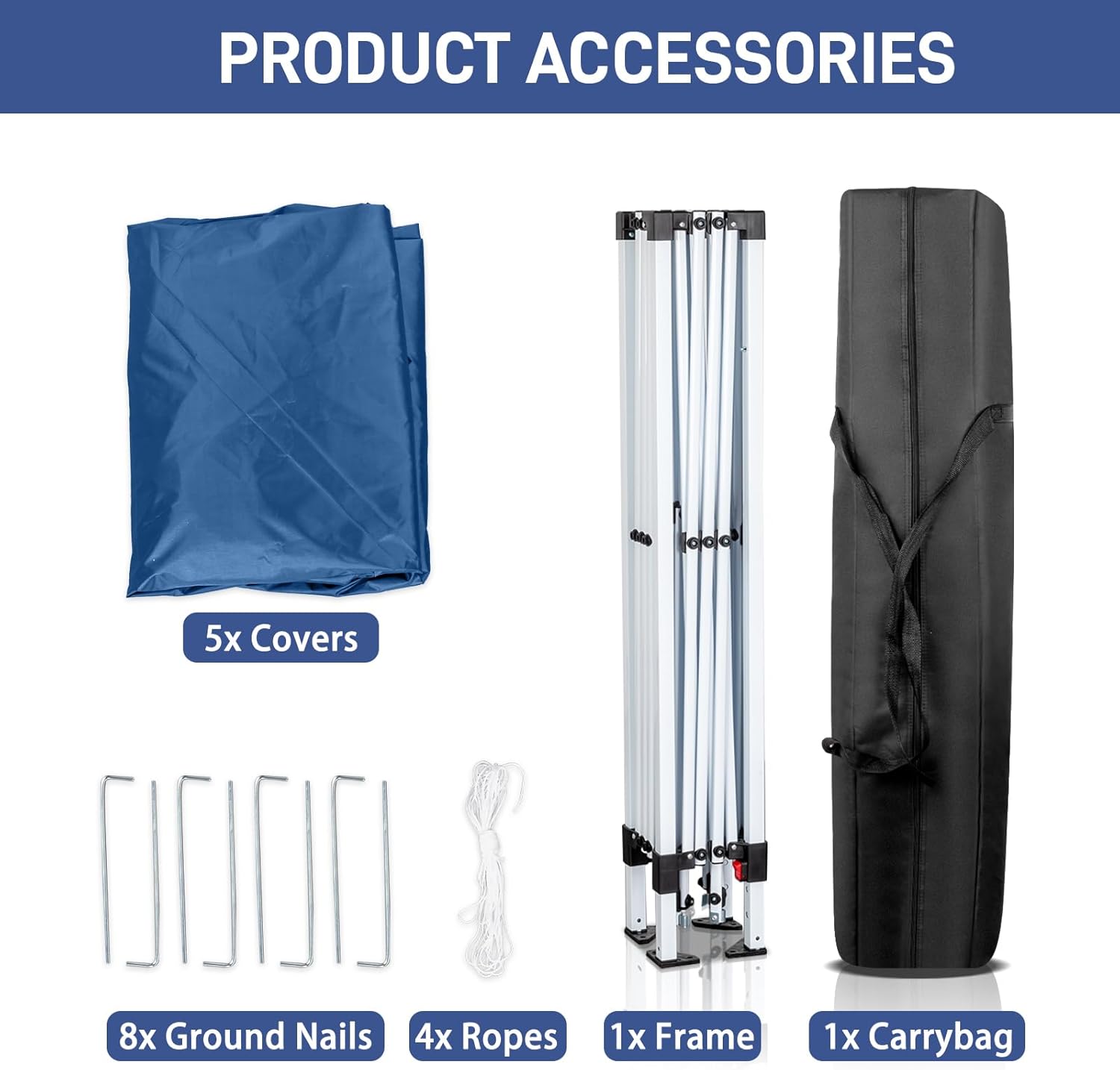3m x 3m Ez Pop Up Canopy Tent with 4 SideWalls