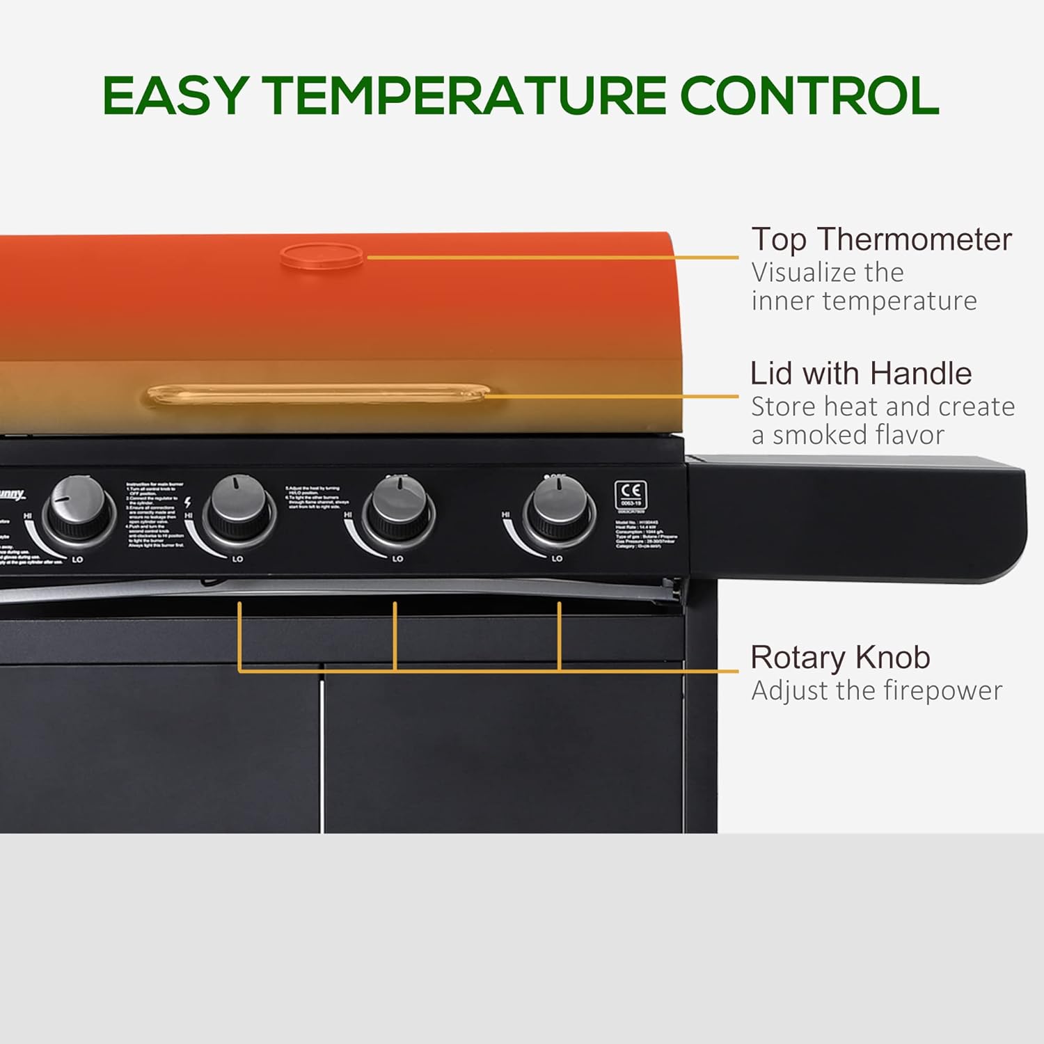 4+1 Burner Gas BBQ Grill