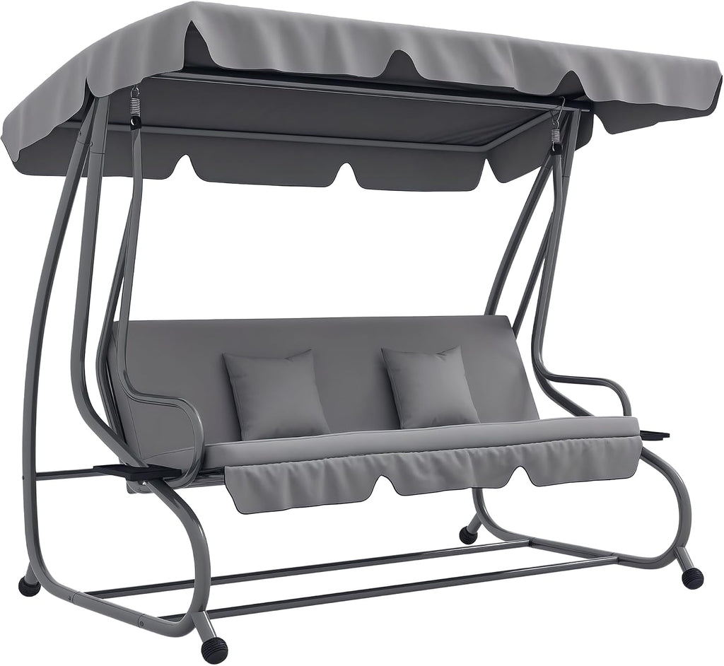 2-in-1 Garden Swing Seat Bed