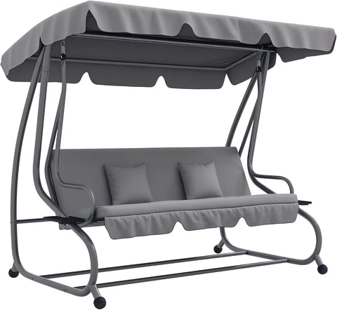 2-in-1 Garden Swing Seat Bed