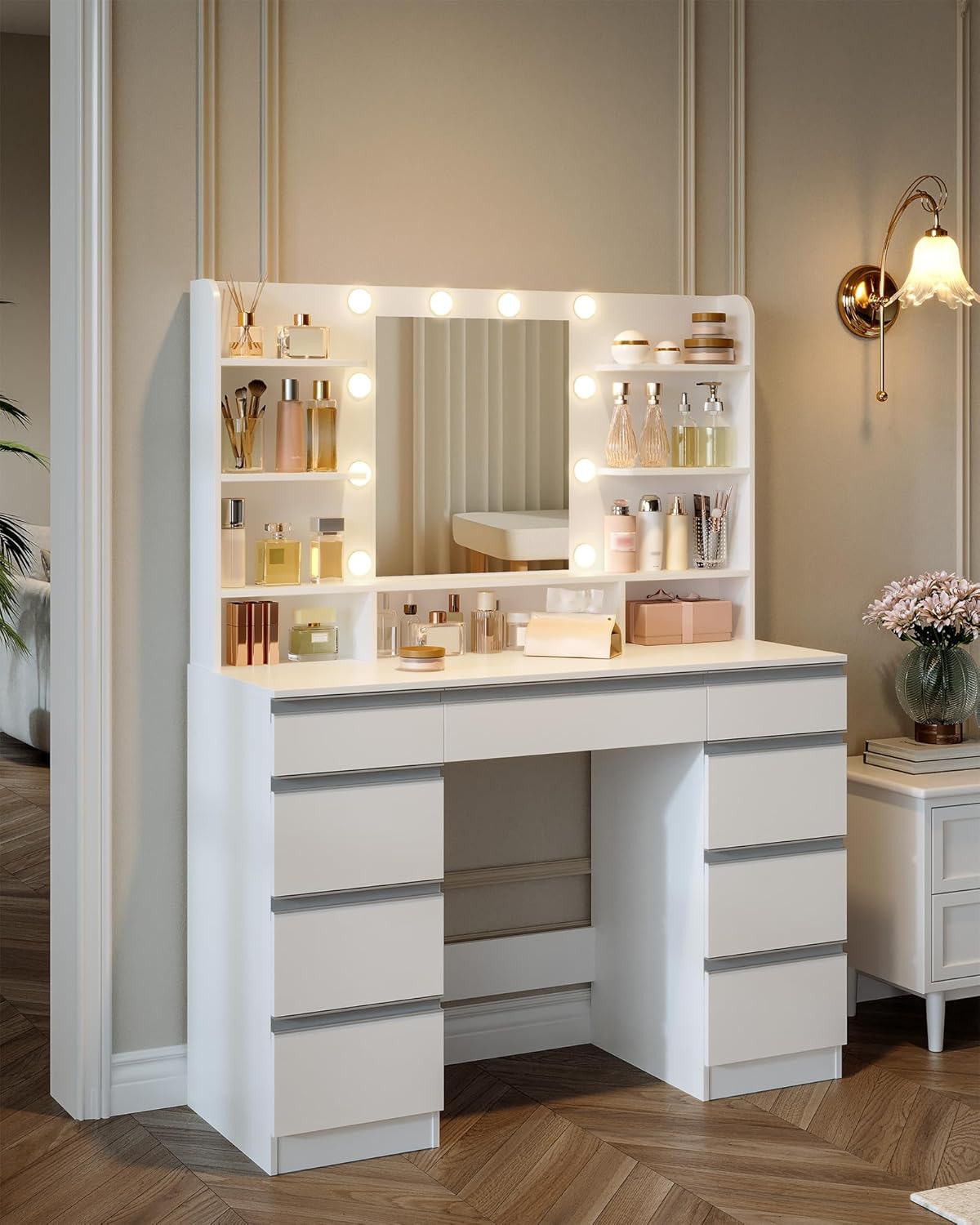 Dressing Table with Bulb Light