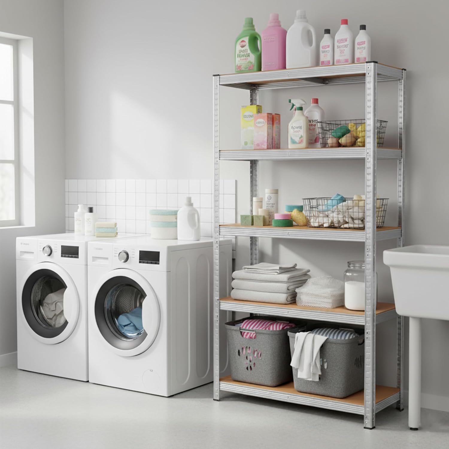 3 X Heavy Duty 5 Tier Garage Shelving Units