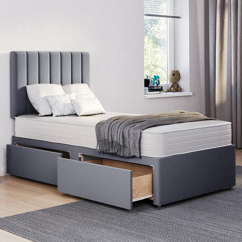 3FT Single Bed with Mattress and storage drawers (x2)