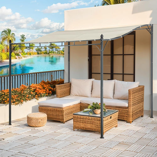 2.9 x 2.5m Pergola Gazebo with Metal Frame