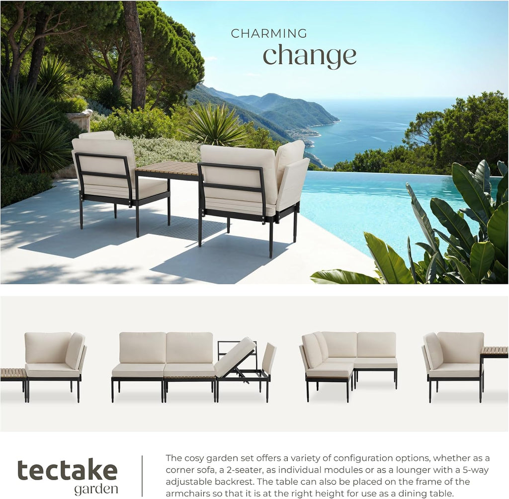 5-in-1 Garden Furniture Set with 3 Modules