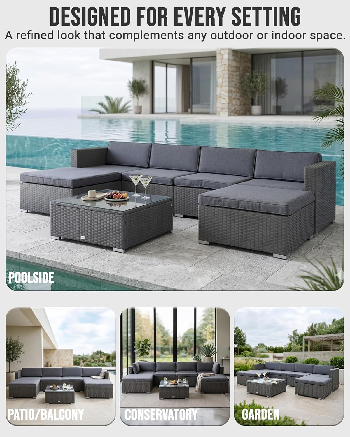 Nevada Rattan Garden Furniture Set
