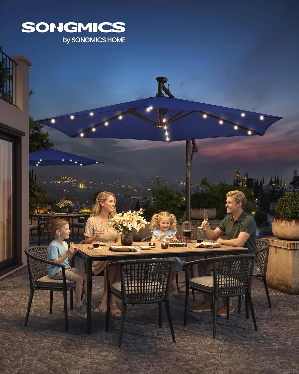 Garden Patio Parasol Umbrella with Base