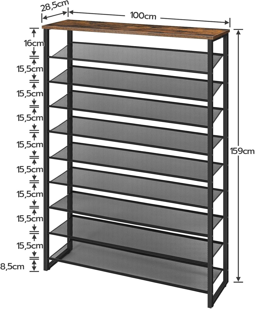 10-Tier Shoe Rack