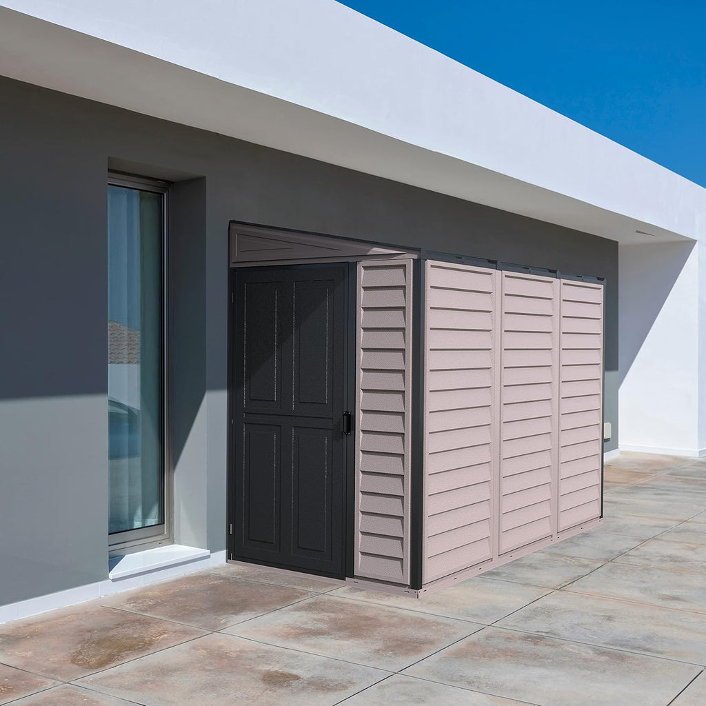 4 x 8 (2.95 m2) Plastic Garden Shed with Metal Foundation Kit