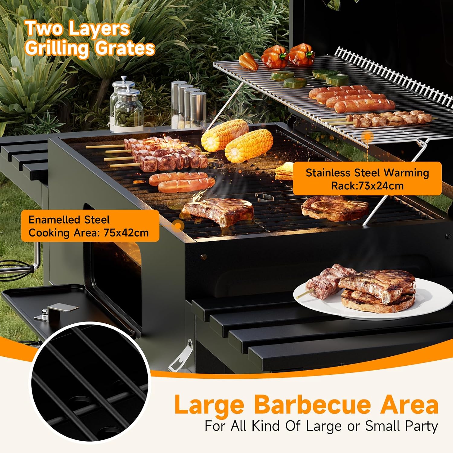 XXXL Smoker Charcoal BBQ