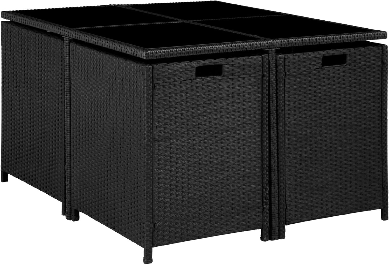 Polyrattan Garden Furniture Set with Aluminium Base