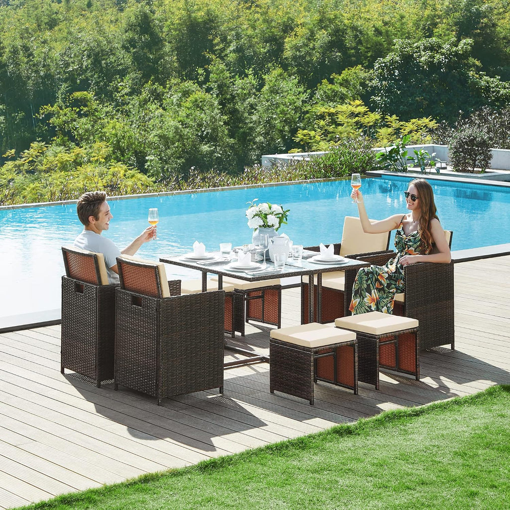 Garden Furniture Set Dining Table and Chairs