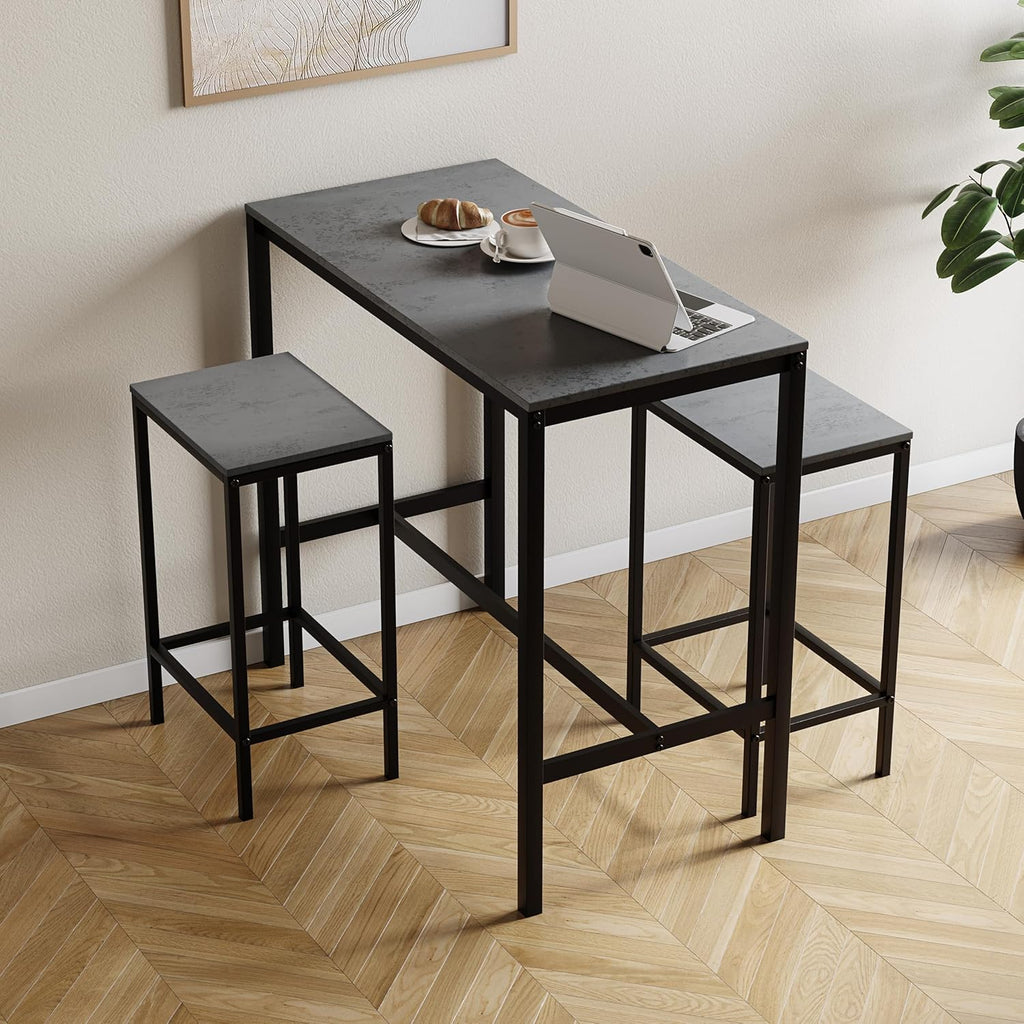 3-Piece Table Set with 2 Stools/Chairs